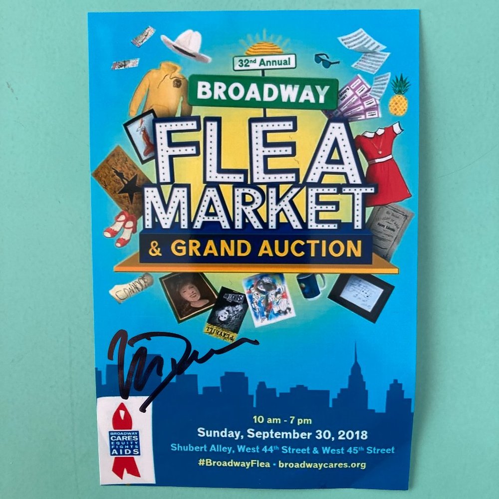 Micaela Diamond Signed 4X6 Color Photo Of the Broadway FleaMarket Poster Creased